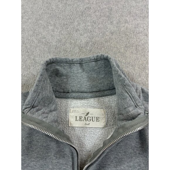 LSU Tigers League 1/4 Zip Campus Pullover Sweatshirt (Women's Small) Gray - Picture 3 of 13